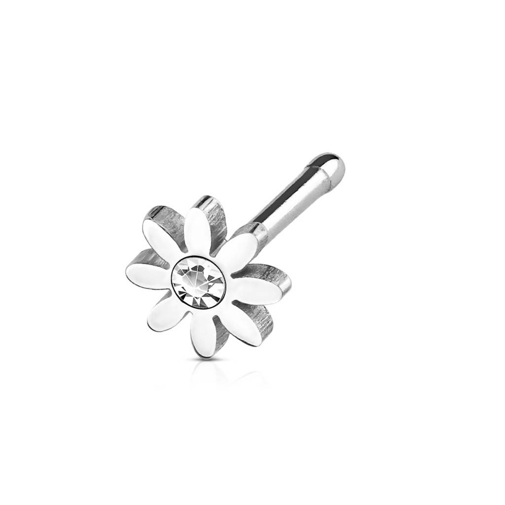 Nasenpiercing Blume Kristall