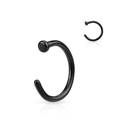 Nasenpiercing Ring Schwarz – Chirurgenstahl 316L / PVD | 0,6 mm | 8 & 10 mm