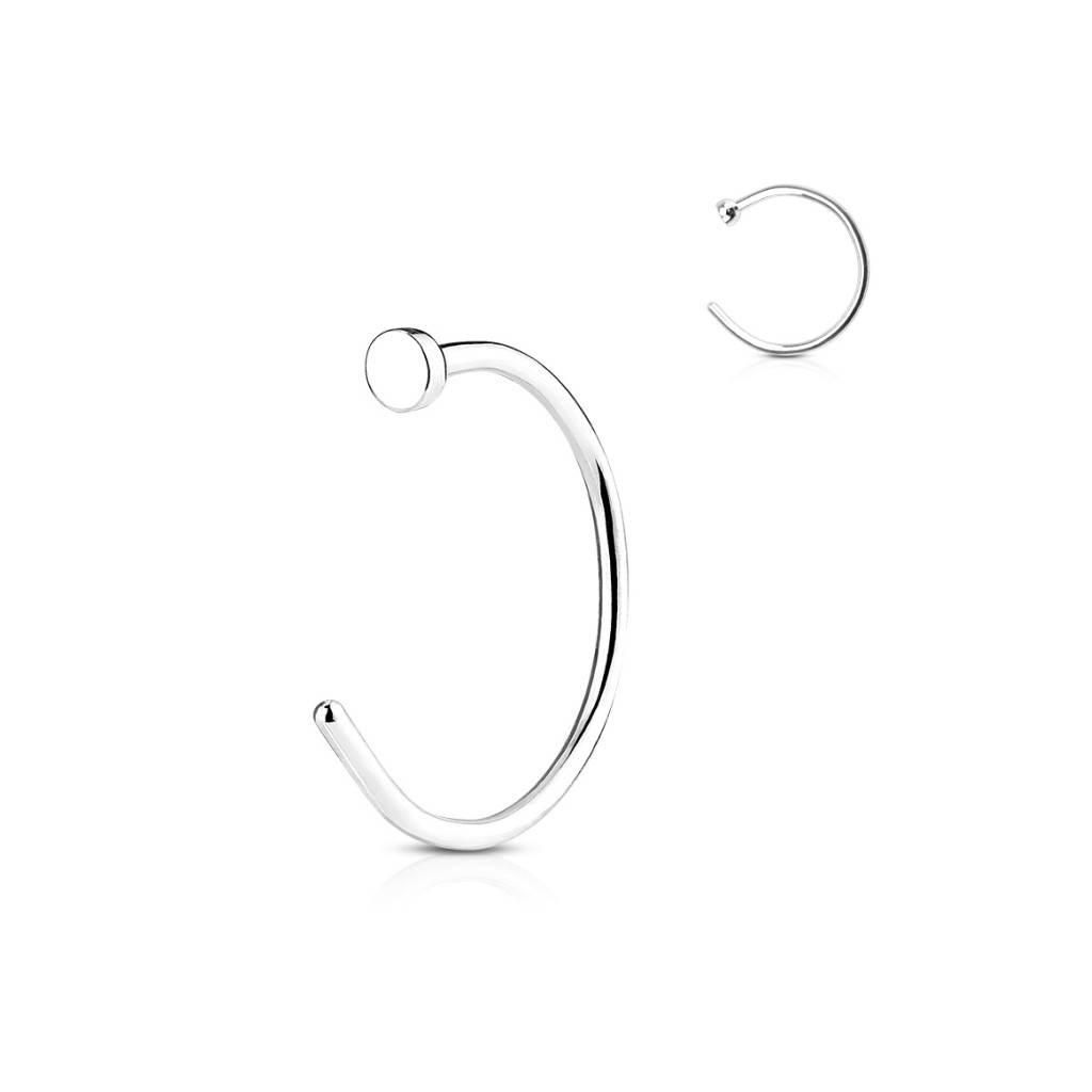 Nasenring dünn 0,6 mm - silberfärbig