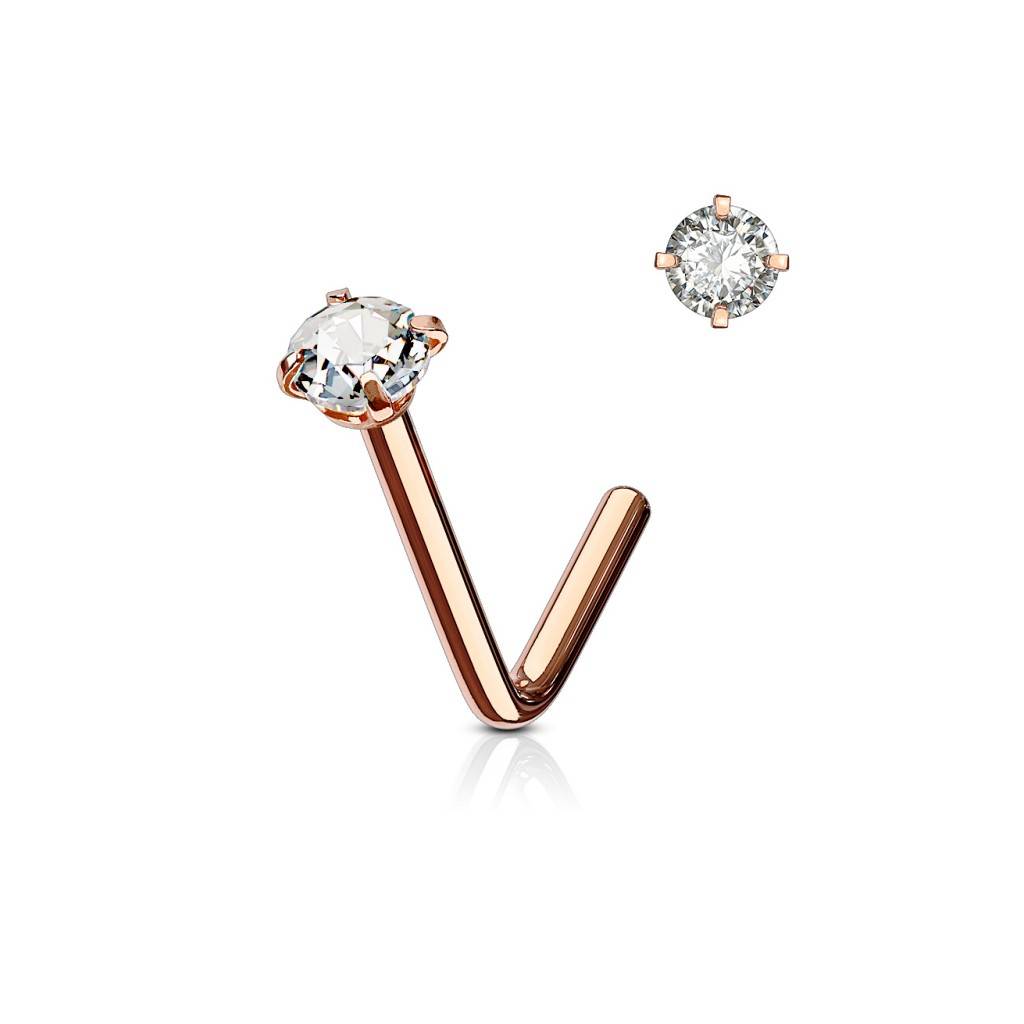 Nasenstecker gebogen rosegold