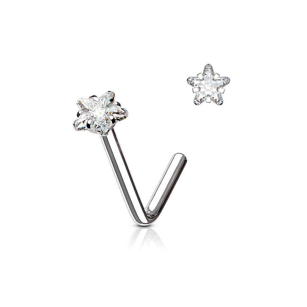 Nasenpiercing Stern gebogen