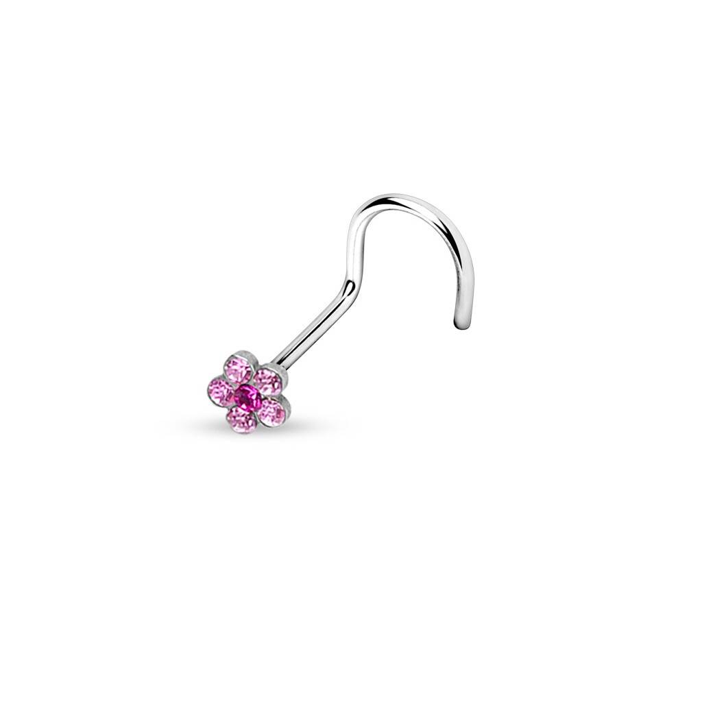 Nasenstecker Blume Pink