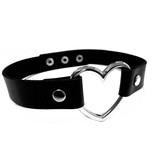 Schwarzes Gothic Kropfband Herz