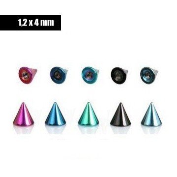 Piercing Kegeln 1,2 mm - 4x4mm