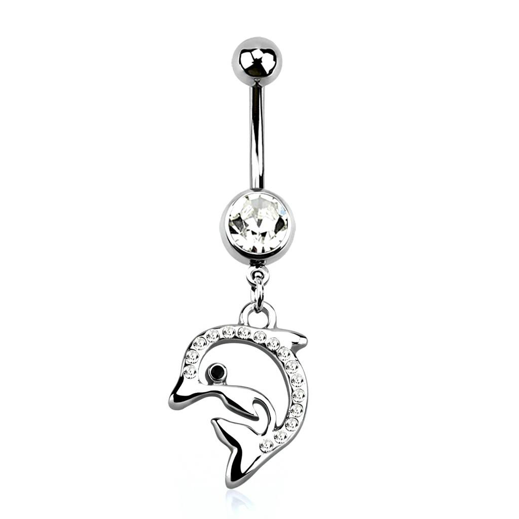Bauchnabelpiercing Delphin