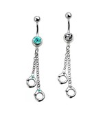 Handschellen Bauchnabelpiercing - 2 Farben