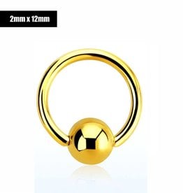 2 mm Klemmkugelring Gold
