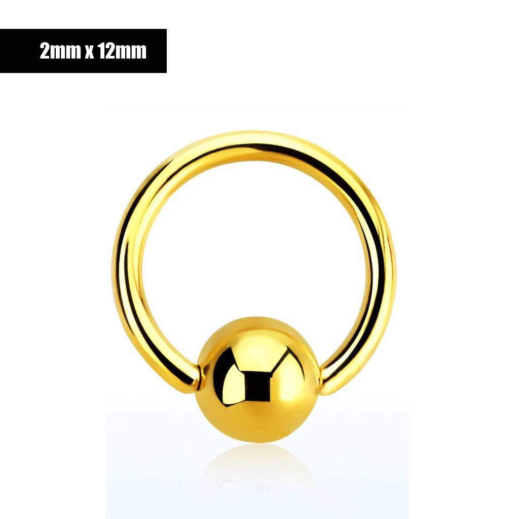 2 mm Klemmkugelring golgfärbig
