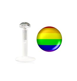 PTFE Tragus Piercing Regenbogen