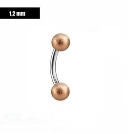 1,2mm Piercing Banane - Rosegold