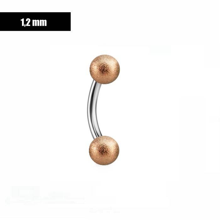 1,2mm Piercing Banane - Rosegold