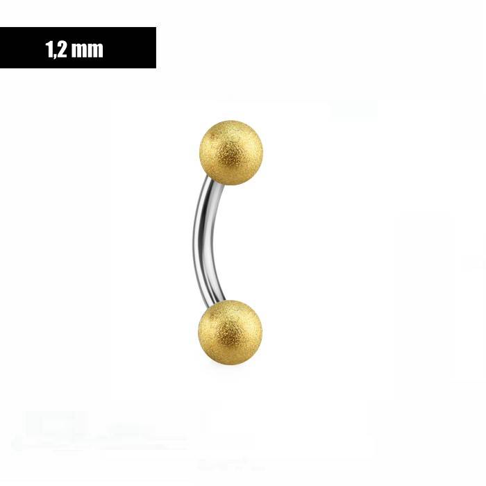 Piercing Stecker goldfärbig Frost Effekt