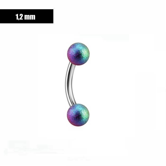 Piercing Stecker Frost Effekt Multicolor
