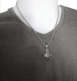 Herren Anhänger Kreuz aus Edelstahl