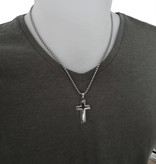 Edelstahlanhänger Kreuz | Männerschmuck