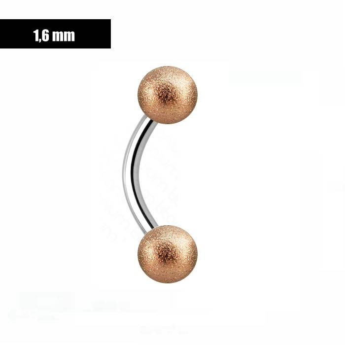 1,6 mm Curved Barbell Frost Effekt