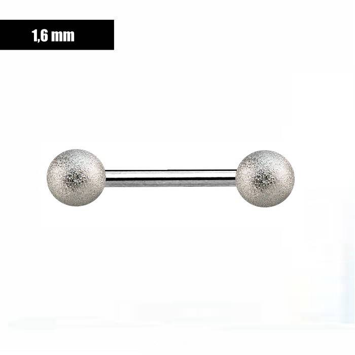 1,6 mm Brustpiercing Stab Frost Effekt
