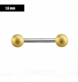 1,6 x 10 | 12 | 14 | 16 mm Nippelpiercing Gold