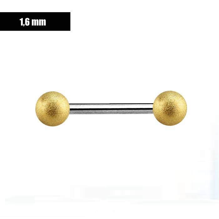 1,6 x 10 | 12 | 14 | 16 mm Nippelpiercing Gold