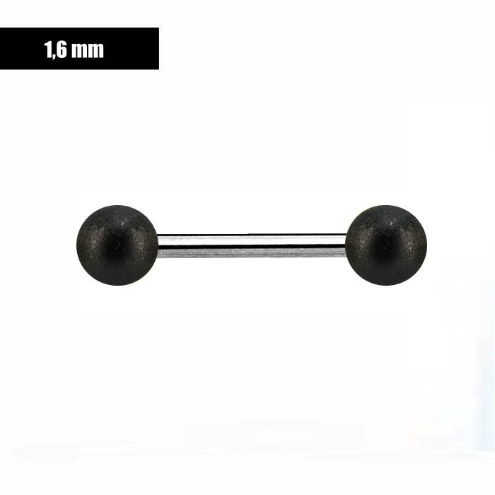 1,6 mm Nippelpiercing Frost Effekt schwarz