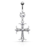 Bauchnabelpiercing mit Celtic Kreuz Anhänger