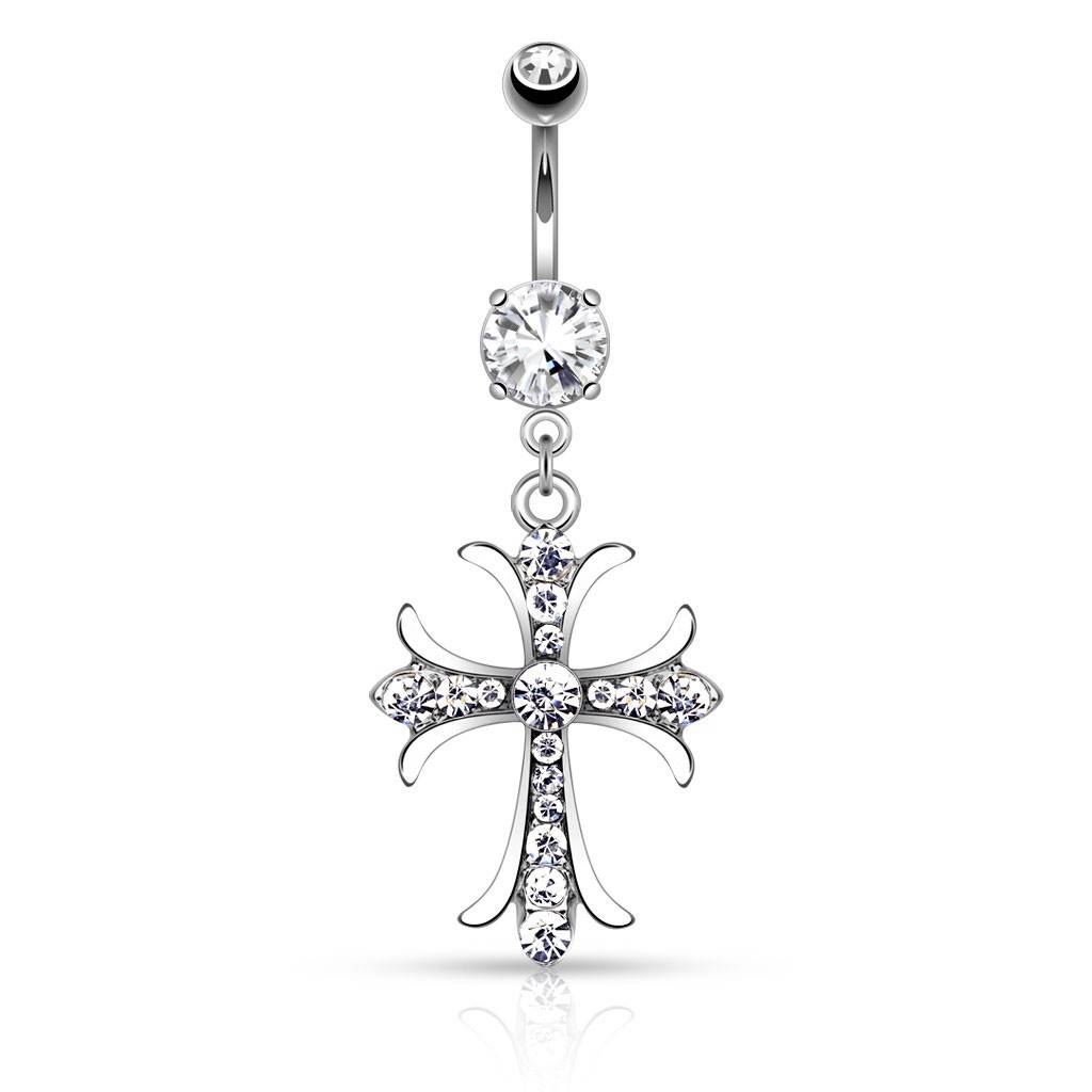 Bauchnabelpiercing mit Celtic Kreuz Anhänger