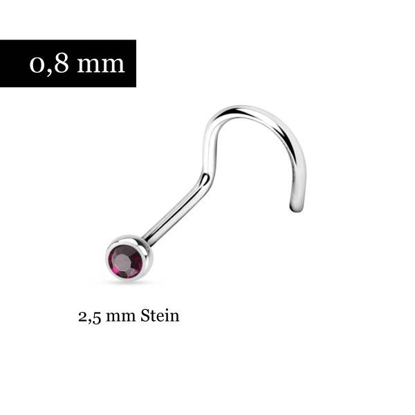 0,8mm Gebogenes Nasenpiercing