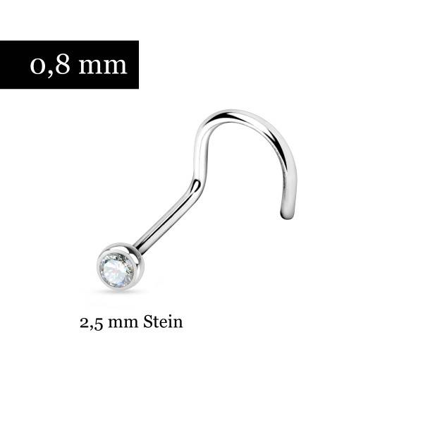 0,8mm Gebogener Nasenstecker
