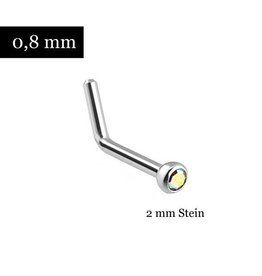 0,8mm Nasenpiercing Stecker L-Form