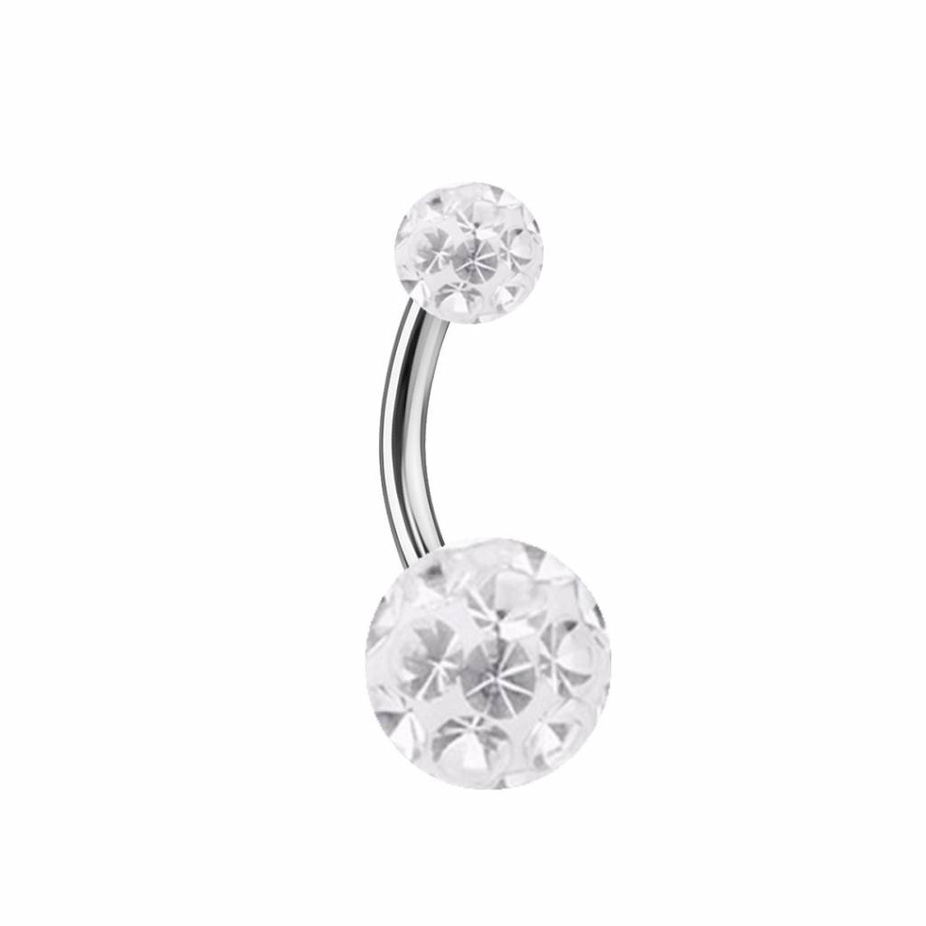 Bauchnabelpiercing mit Epoxy-Kugeln –  6–12 mm