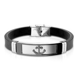 Herren Armband Anker mit Edelstahl / Kautschuk