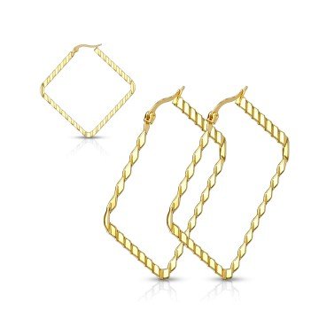 Viereckige Creolen goldfärbig