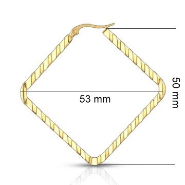 Viereckige Creolen goldfärbig