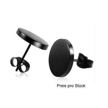 Männer Ohrstecker Schwarz