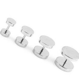 Fake Plug aus Edelstahl – Silber | 6, 8, 10 & 12 mm | Schraubverschluss