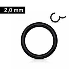 2mm schwarzer Clickerring