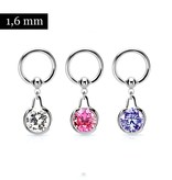 Klitorisvorhautpiercing horizontal - 3 Farben wählbar