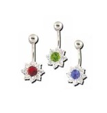 Bauchnabelpiercing Blume - 3 Farben bestellbar