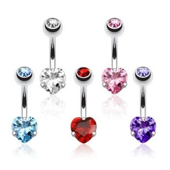 Bauchnabelpiercing kleines Herz