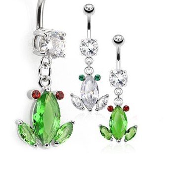 Frosch Bauchnabelpiercing - 2 Farben