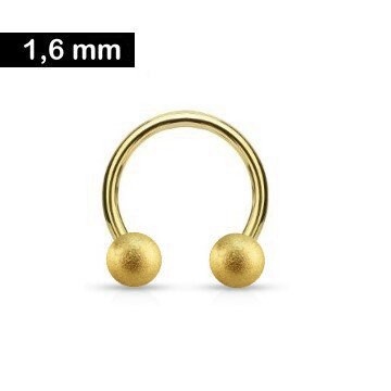 1,6 mm Hufeisen Ring gold mattiert