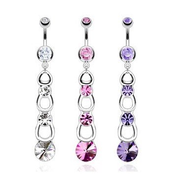 Elegantes Bauchpiercing - 3 tolle Farben