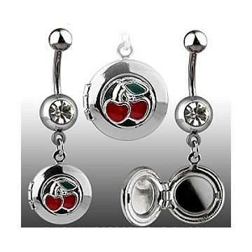 Bauchnabelpiercing Kirsche