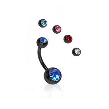 Bauchnabelpiercing schwarz