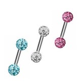 1,2 mm Piercing Barbell mit Epoxy-Kugeln