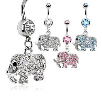 Bauchnabelpiercing Elefant
