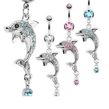 Delphin Bauchnabelpiercing