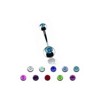 Bauchnabelpiercing mit Stein