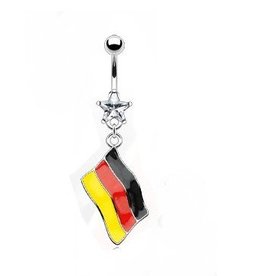 Bauchnabelpiercing Deutschland Flagge