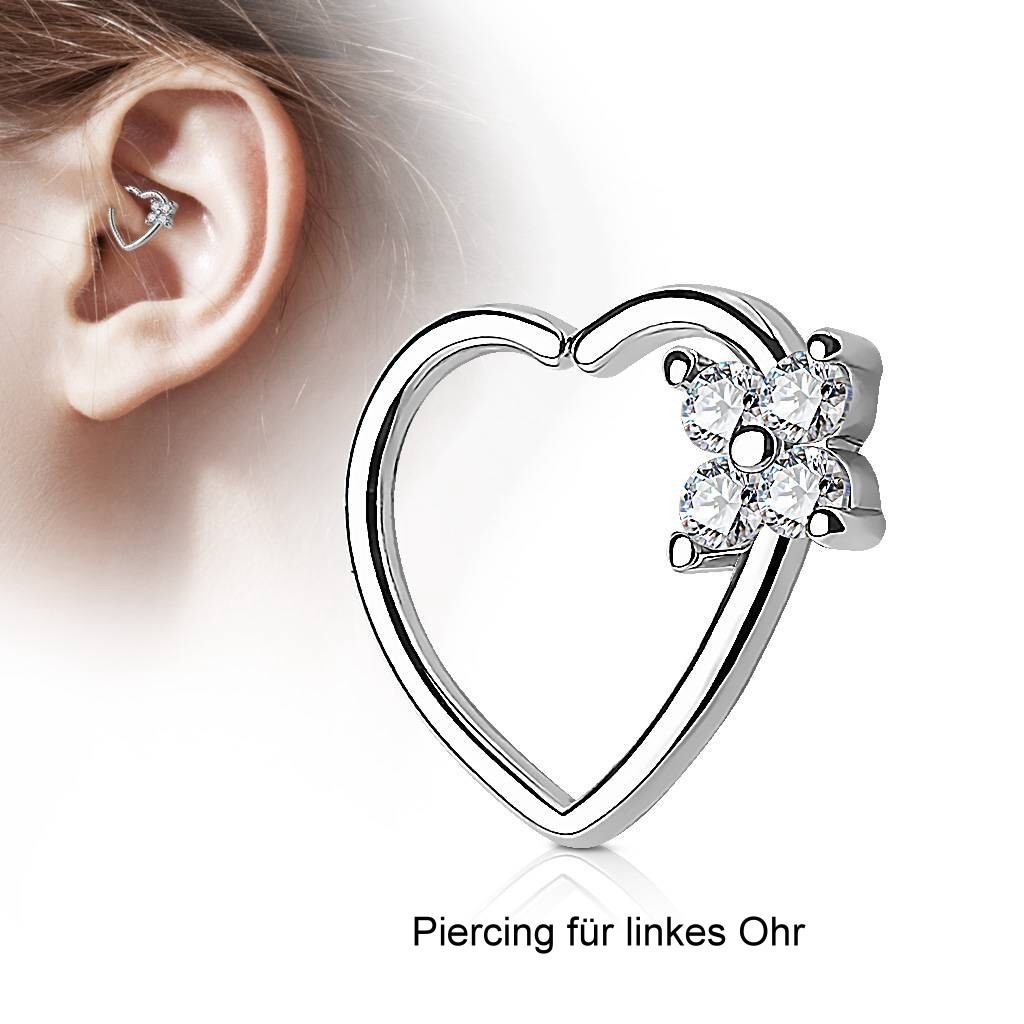 Daith Piercing Blume aus Chirurgenstahl